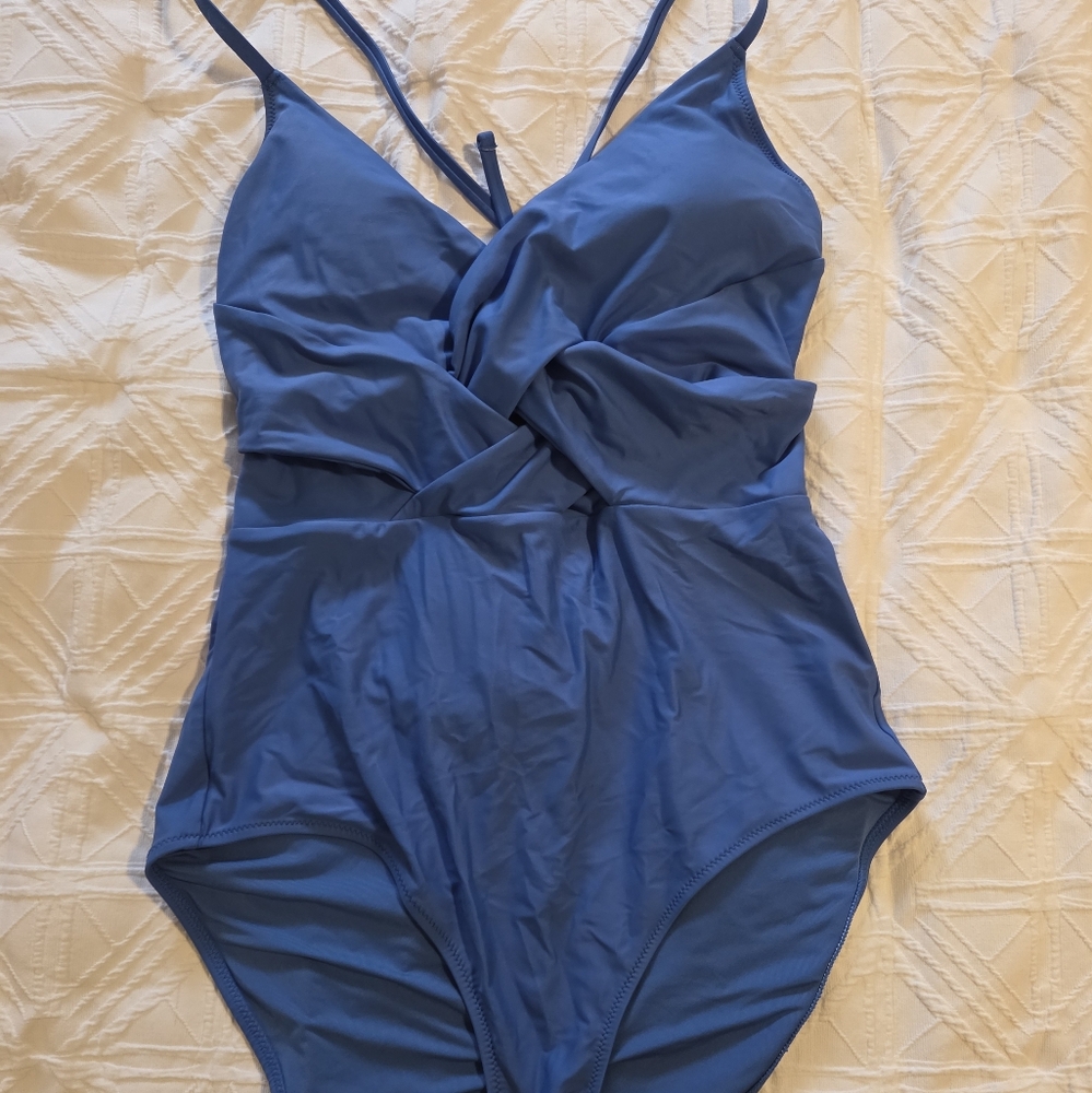 Blue One-Piece Swimsuit